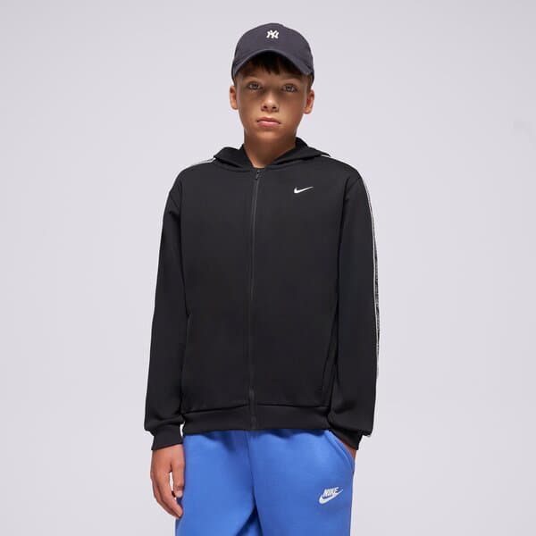 Nike S Kapucňou K Nsw Df Club+ Poly Fz Hdy Boy Čierna EUR 128-137