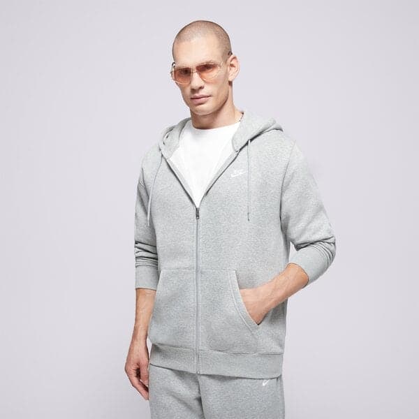 Nike M Nk Club Bb Fz Hoodie Sivá EUR M
