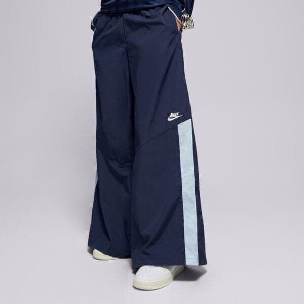 Nike W Nsw Wide Leg Wvn Pant Tmavomodrá EUR M