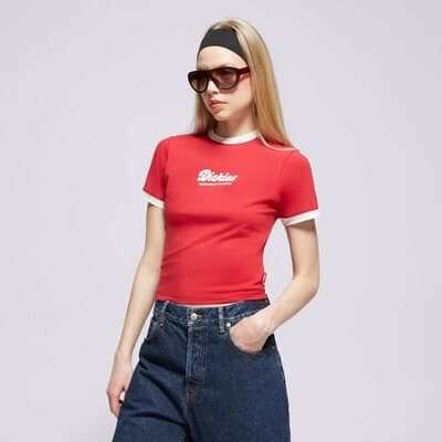 Dickies Lewistown Ringer Ss Tee W Červená EUR M