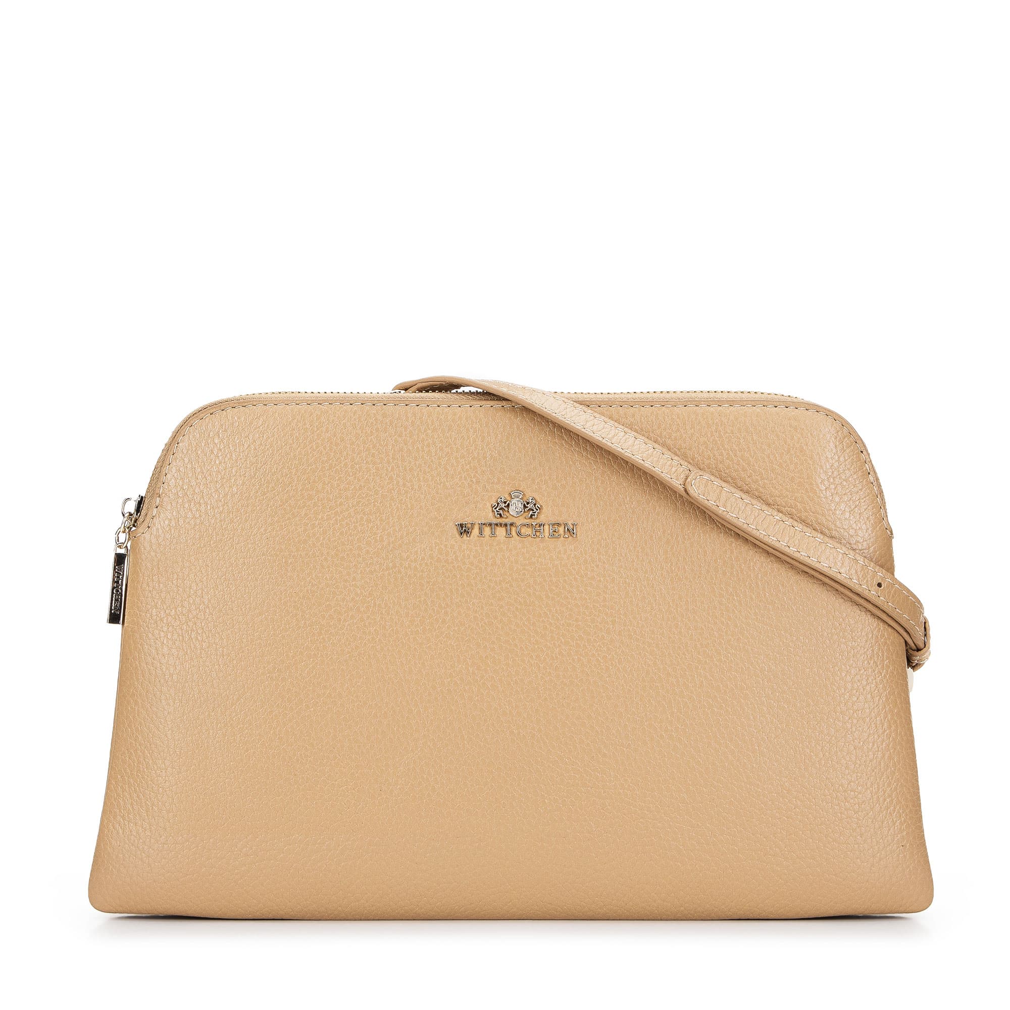 Dámska klasická dvojkomorová kožená crossbody kabelka Wittchen 29-4E-010-9