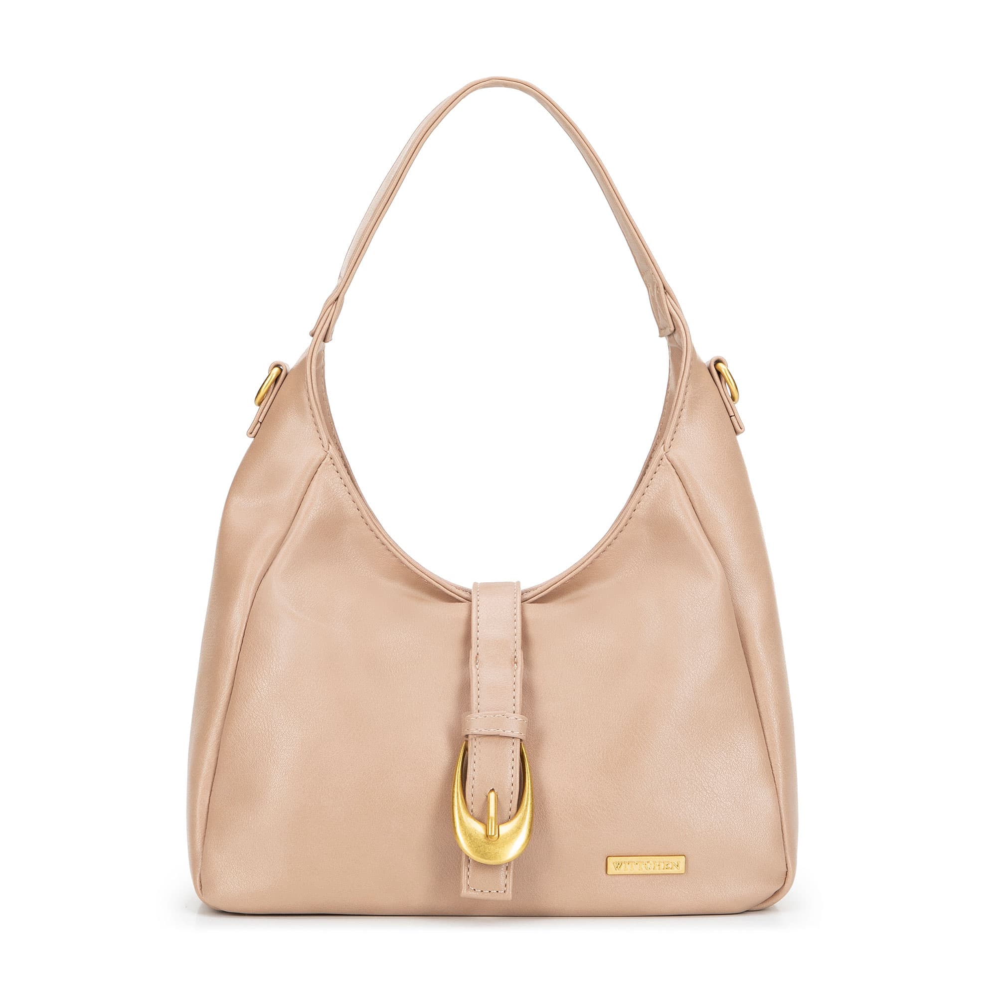 Béžová crossbody kabelka z imitácie kože 101-4Y-423-9