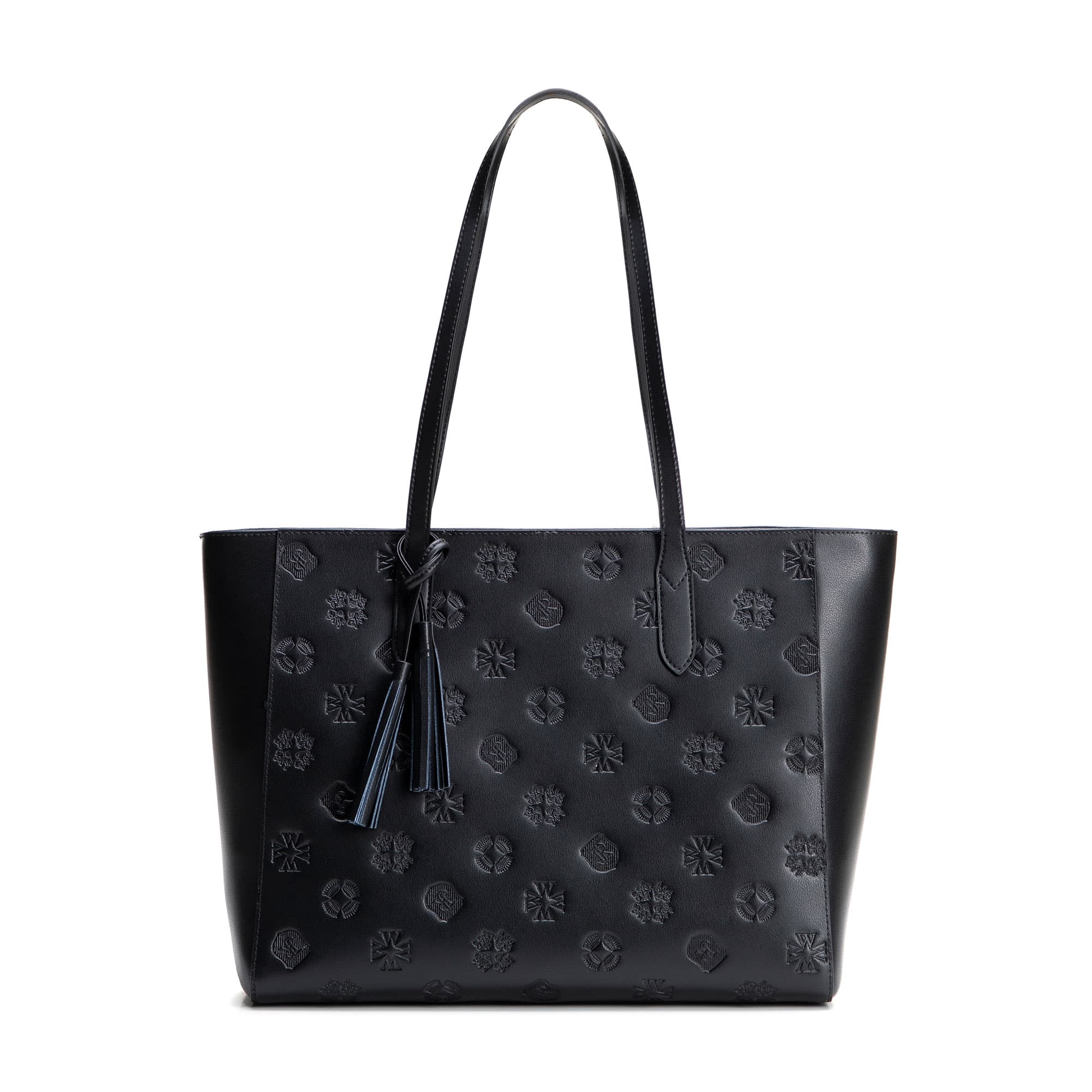 Dámska shopper kabelka z prírodnej kože čierno-strieborná 100-4E-611-1S