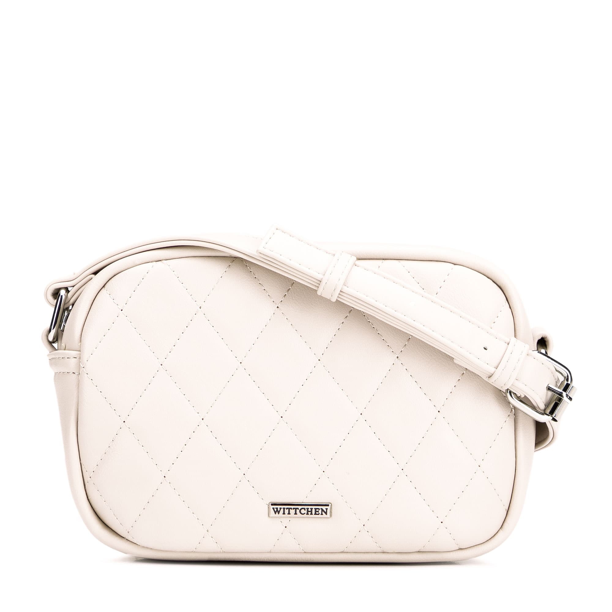 Lomená biela crossbody kabelka z imitácie kože 100-4Y-230-0