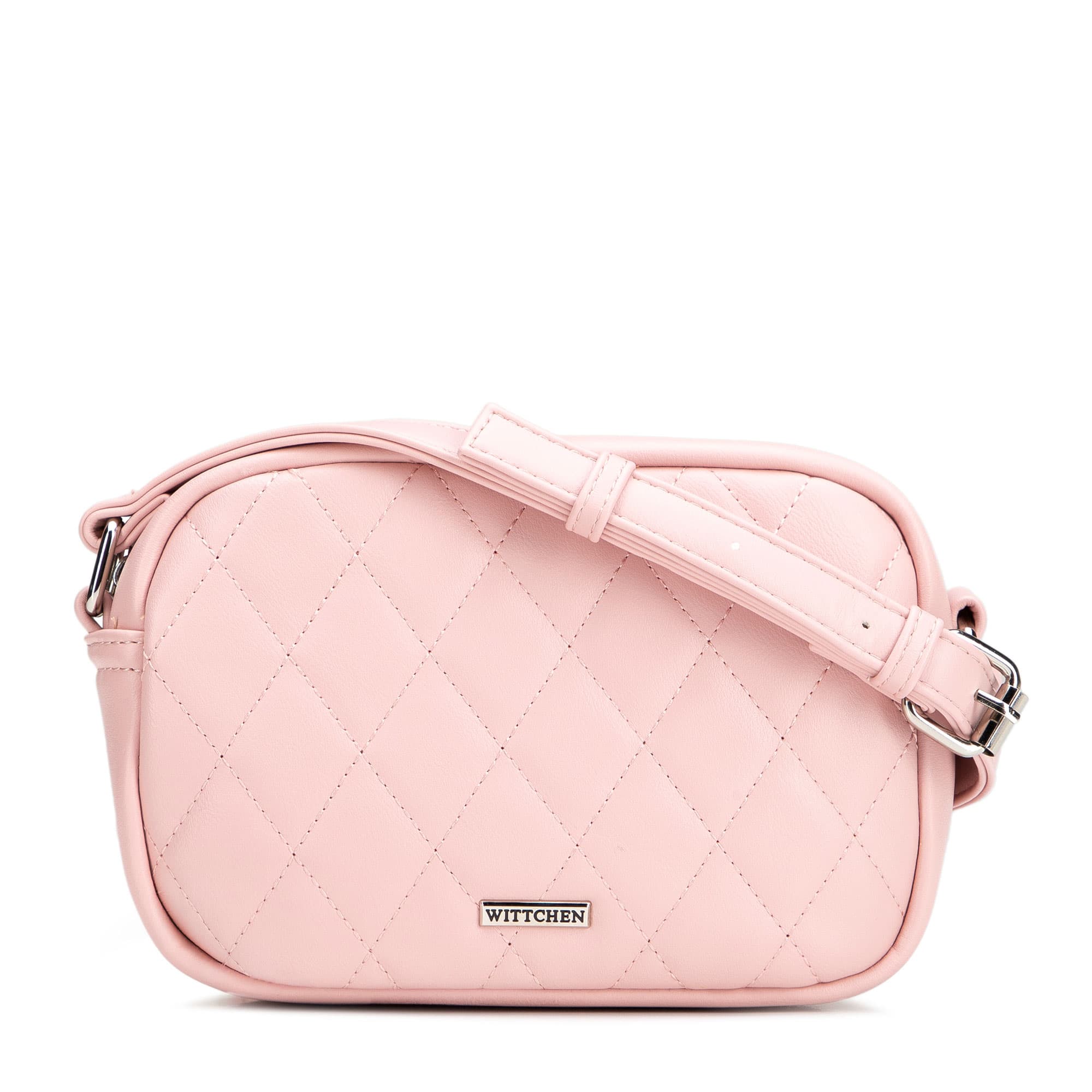 Ružová crossbody kabelka z imitácie kože 100-4Y-230-P