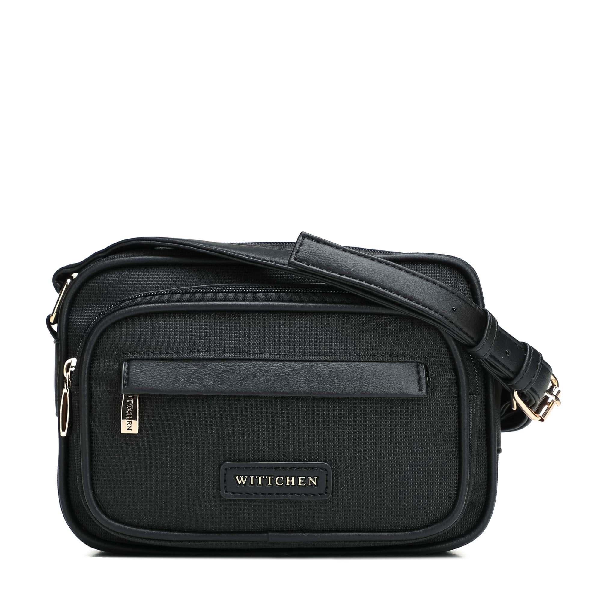Čierna crossbody kabelka z imitácie kože 102-4Y-402-1