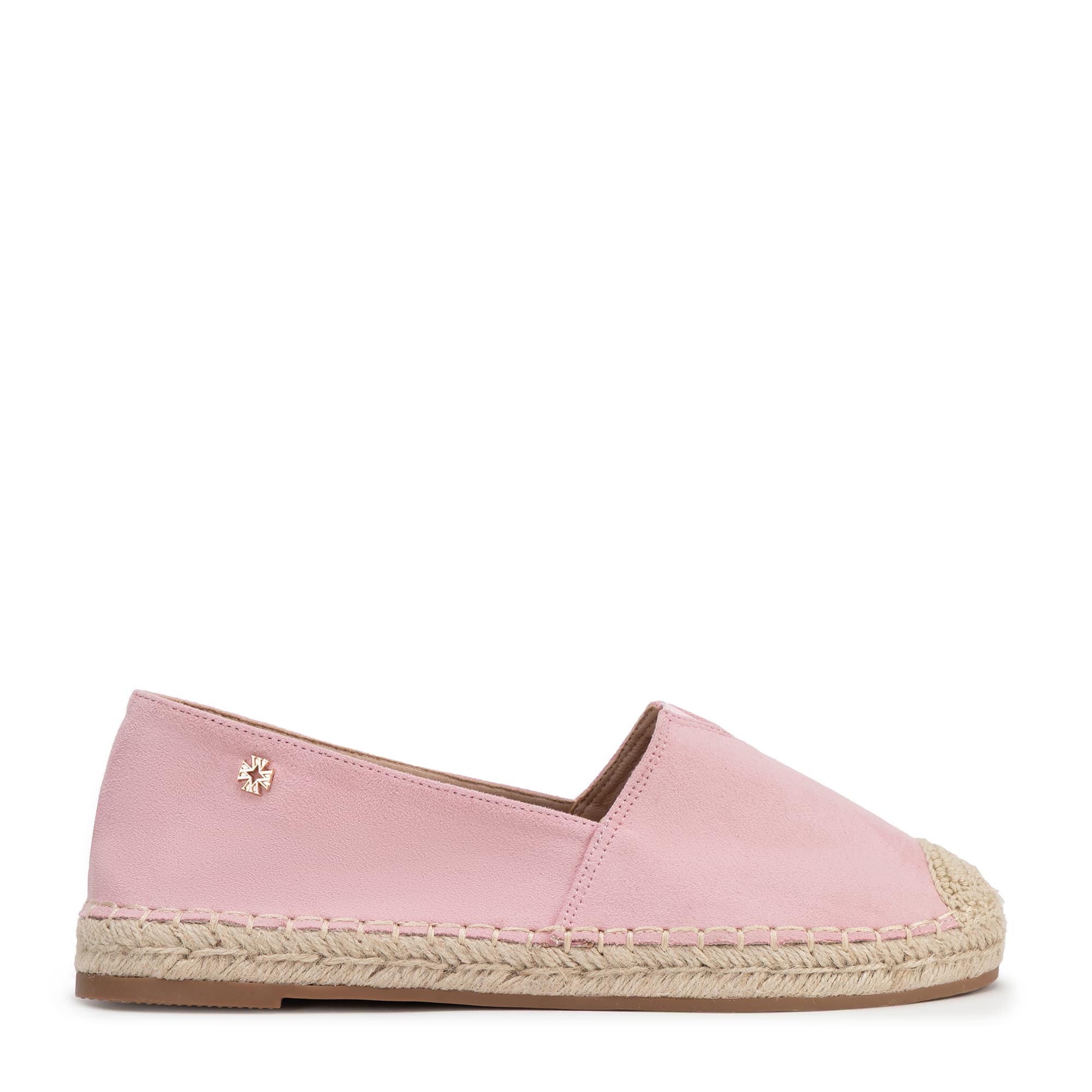Dámske espadrilky s pleteným spracovaním ružové 100-DP-805-P