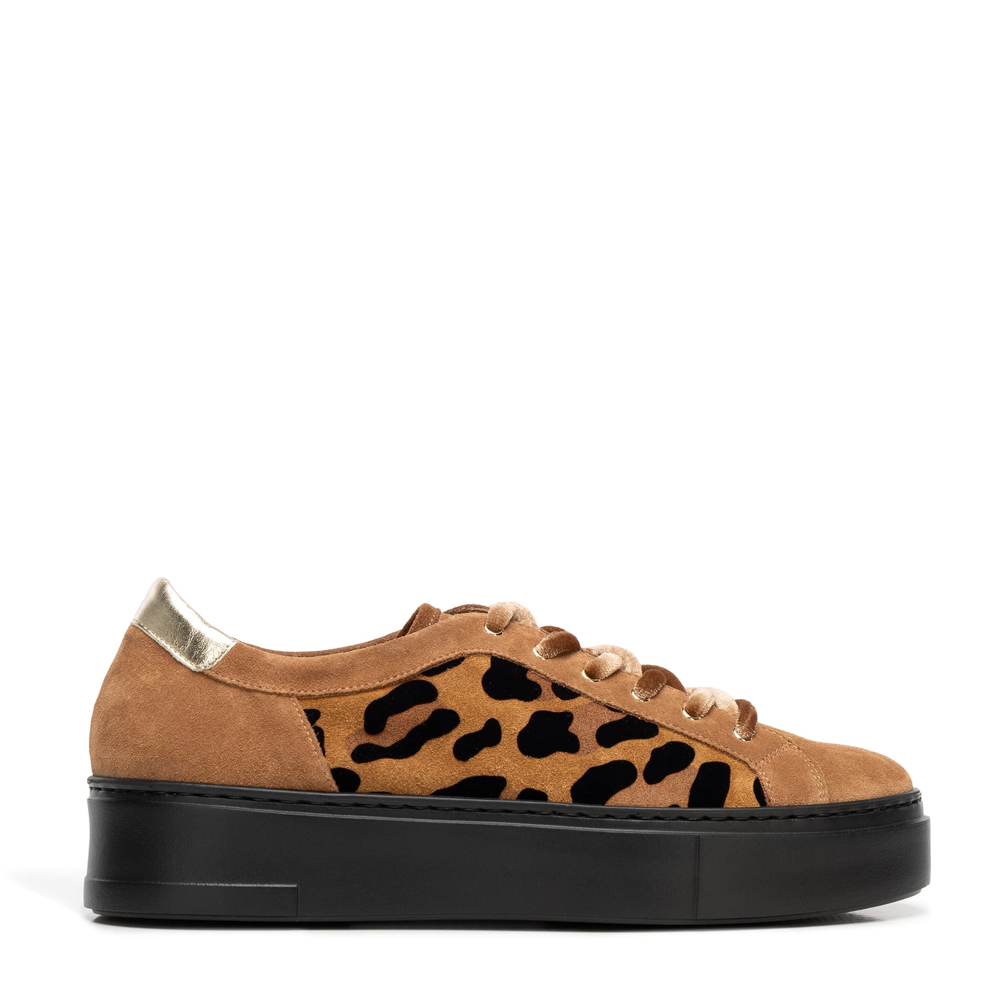 Dámske semišové sneakersy hnedé 101-D-108-4