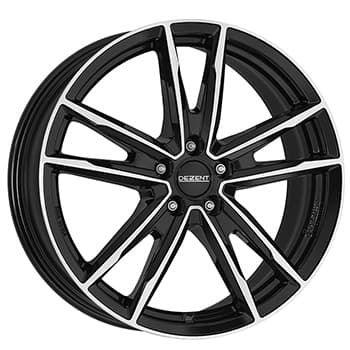 Dezent KF dark 8x19 5x112 ET44 Leštěná čelní plocha / Černý lak
