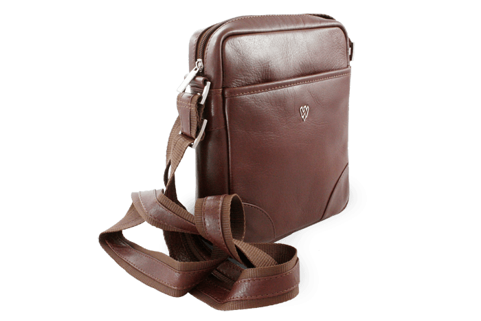 Malý hnedý kožený crossbag 215-1711-40