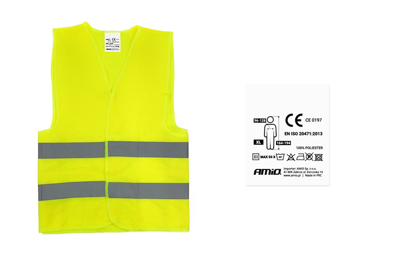 Výstražna vesta žltá SV-01 s certifikátom