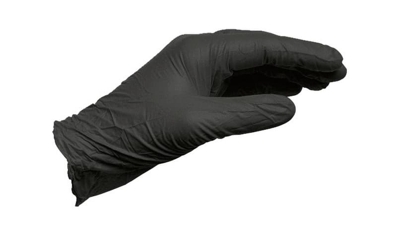 Čierne nitrilové nepudrované jednorazové rukavice, V XL