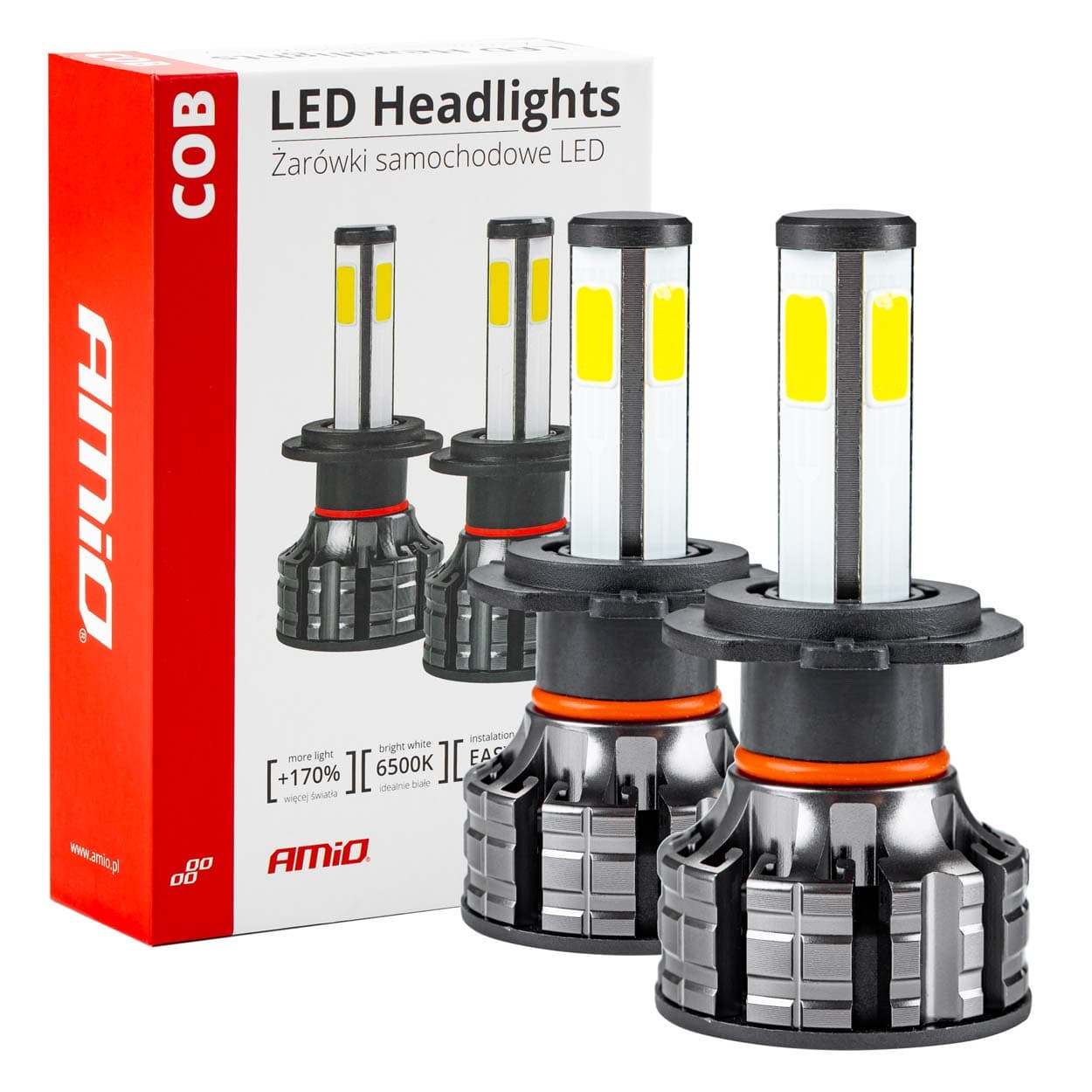 LED žiarovky hlavného osvetlenia H7 COB 4Side AMIO 02844