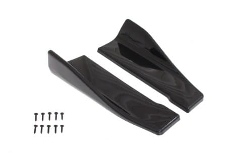 Univerzálne čierne bočné splittery prahov / winglet difúzory 35 cm PP-IN-225