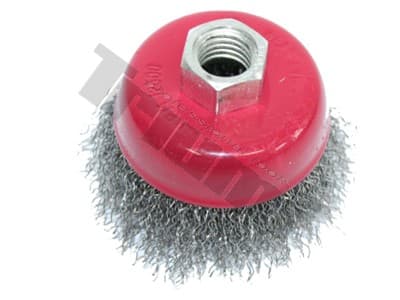 Kotúč drôtený hrncový, M14x2, vlnitý drôt 0,3 mm - Ø 65 mm