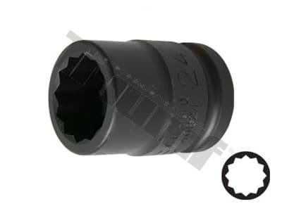 Hlavica kovaná 3/4" profil 12-hran - 24 mm