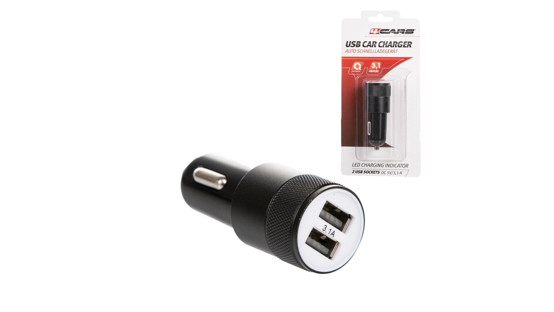 4CARS Supervýkonná USB nabíjačka DC12V/24V 3,1A