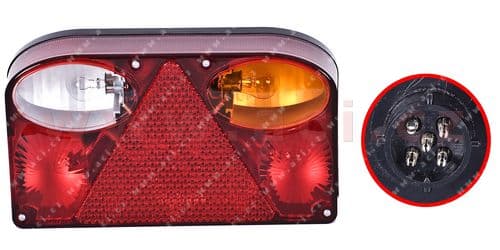 zadní světlo 238x138 mm 5 pin, se žárovkami, P - 9907518