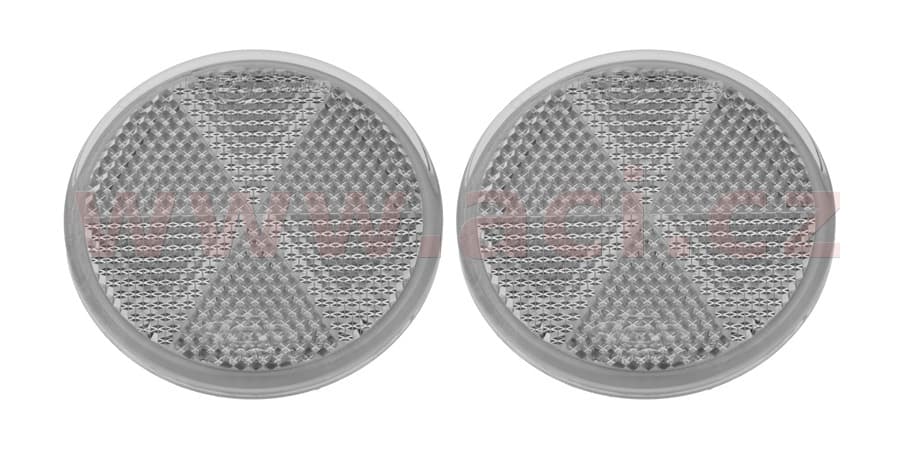 univerzální odrazka kulatá, samolepící, bílá (průměr 60 mm) 2 ks