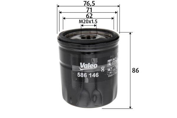 VALEO Olejový filter 586146
