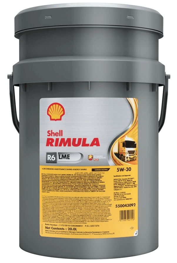 SHELL Olej Shell Rimula R6 LME 5W-30 20L 550043092