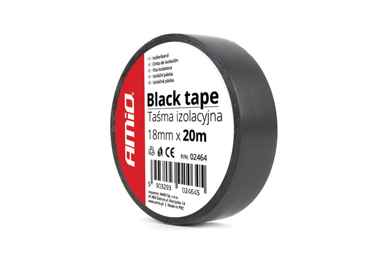 Izolačná páska, čierna 18mm x 20m (1 ks) - 02464