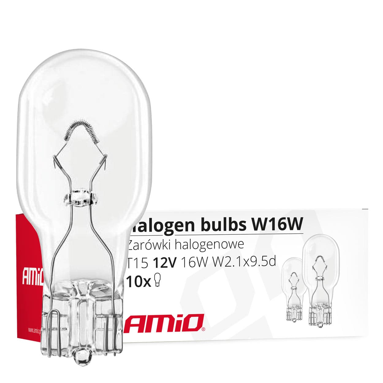Halogénové žiarovky T15 W16W W2.1x9.5d 12V 10 ks - 02549