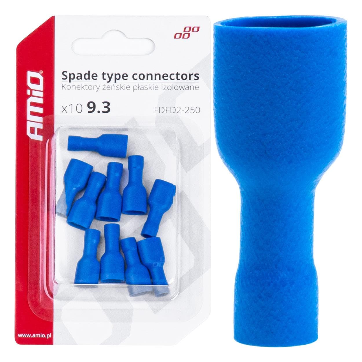 Elektrické konektory izolované – samica (násuvka) 6.6mm 0,75-2,5mm2 15A 10ks