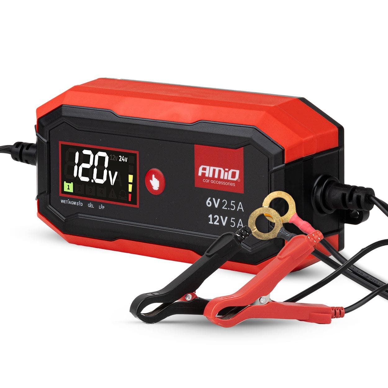 Nabíjačka digitálna AGM GEL STD LiFePo4 MAX 5A 6/12V PRO AMIO-04527
