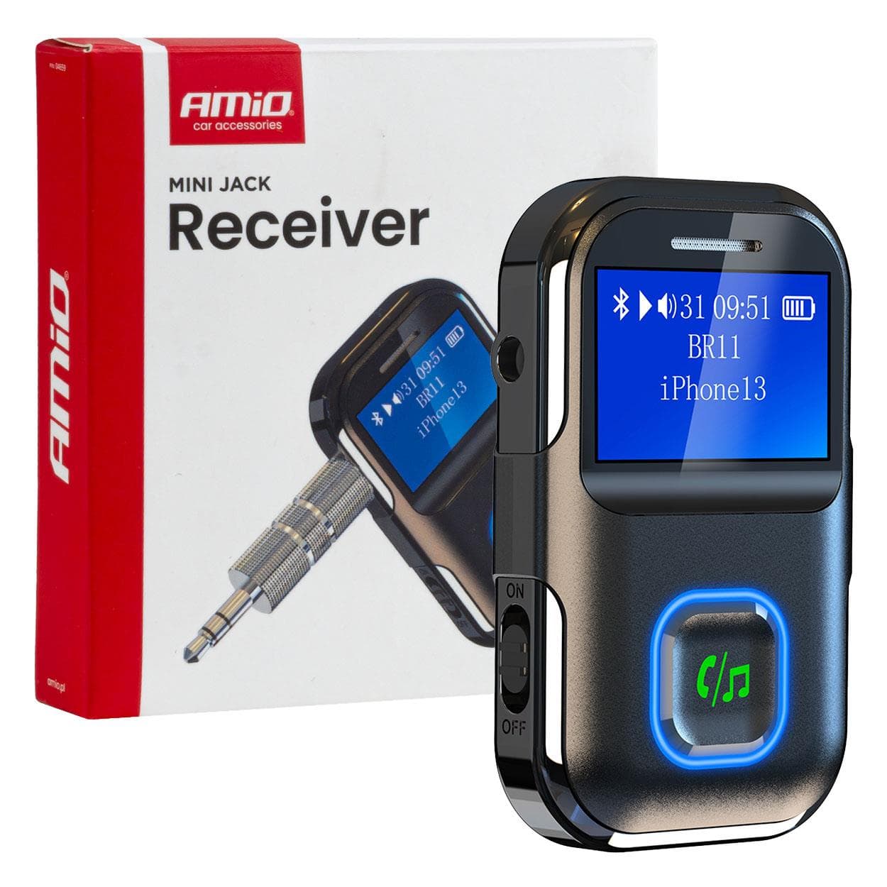 BT prijímač na mini-jack AMiO-04659