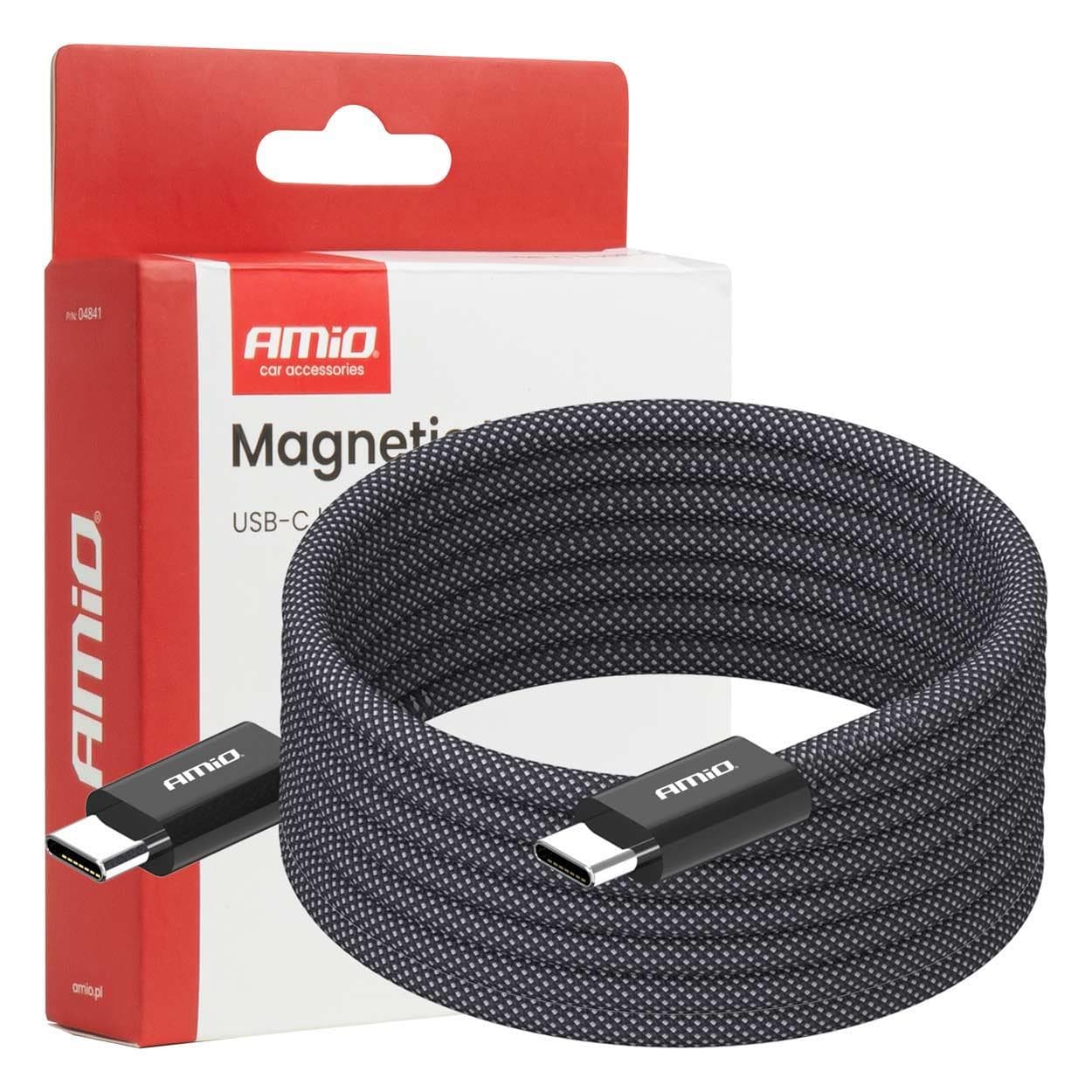 Magnetický USB kábel USB-C na 60W 200 cm 04841 AMiO