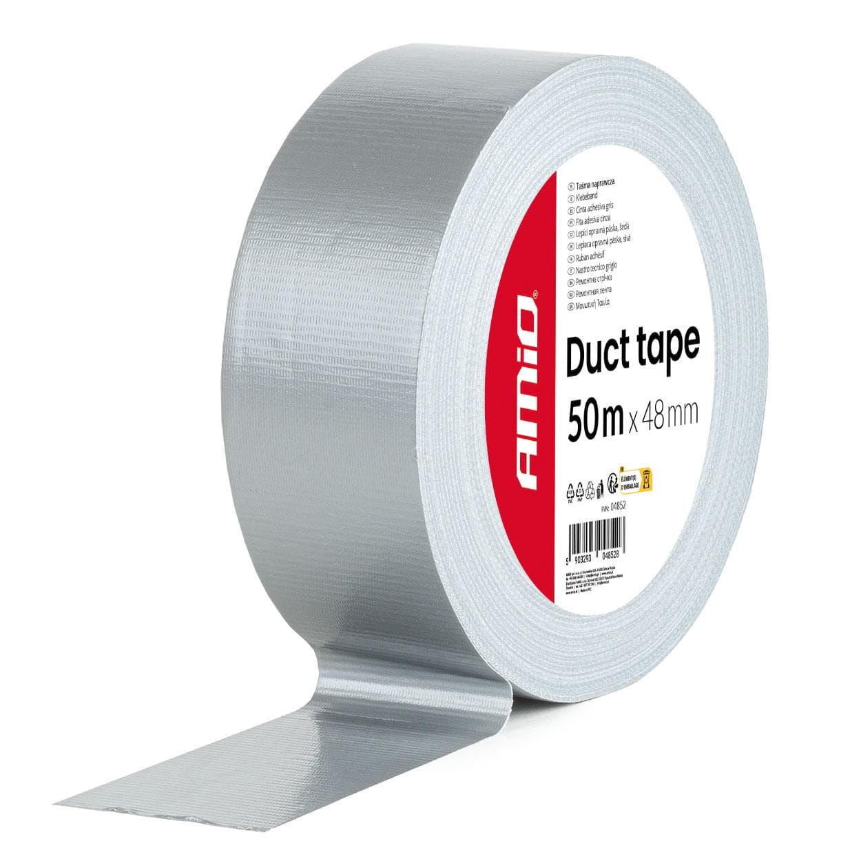 Opravná lepiaca páska AMiO-04852, sivá 48 mm x 50 m