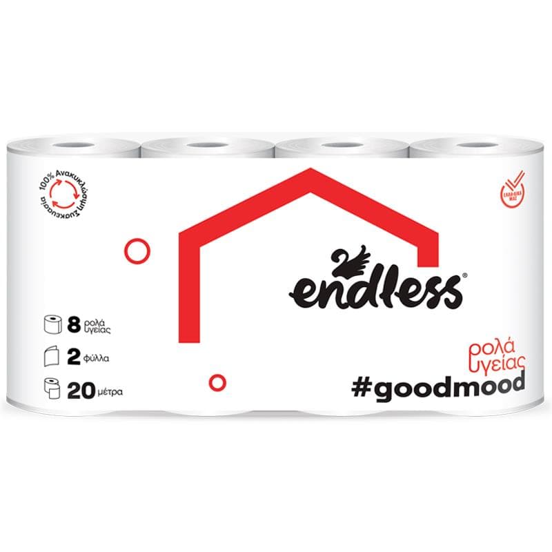 Endless GoodMood, Toaletný papier 2 vrstvový, 20m/rolka, 8ks v balení