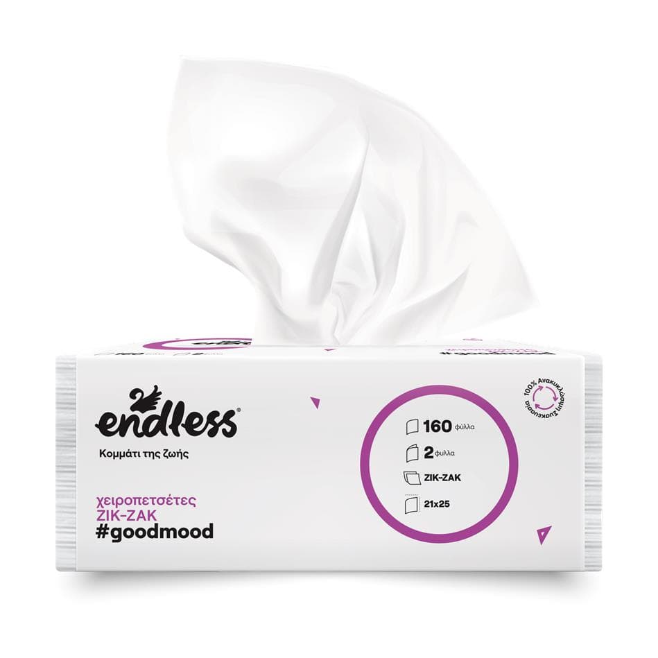 Endless GoodMood, 2 vrstvové vyťahovacie utierky, 21x25cm, 160ks v balení