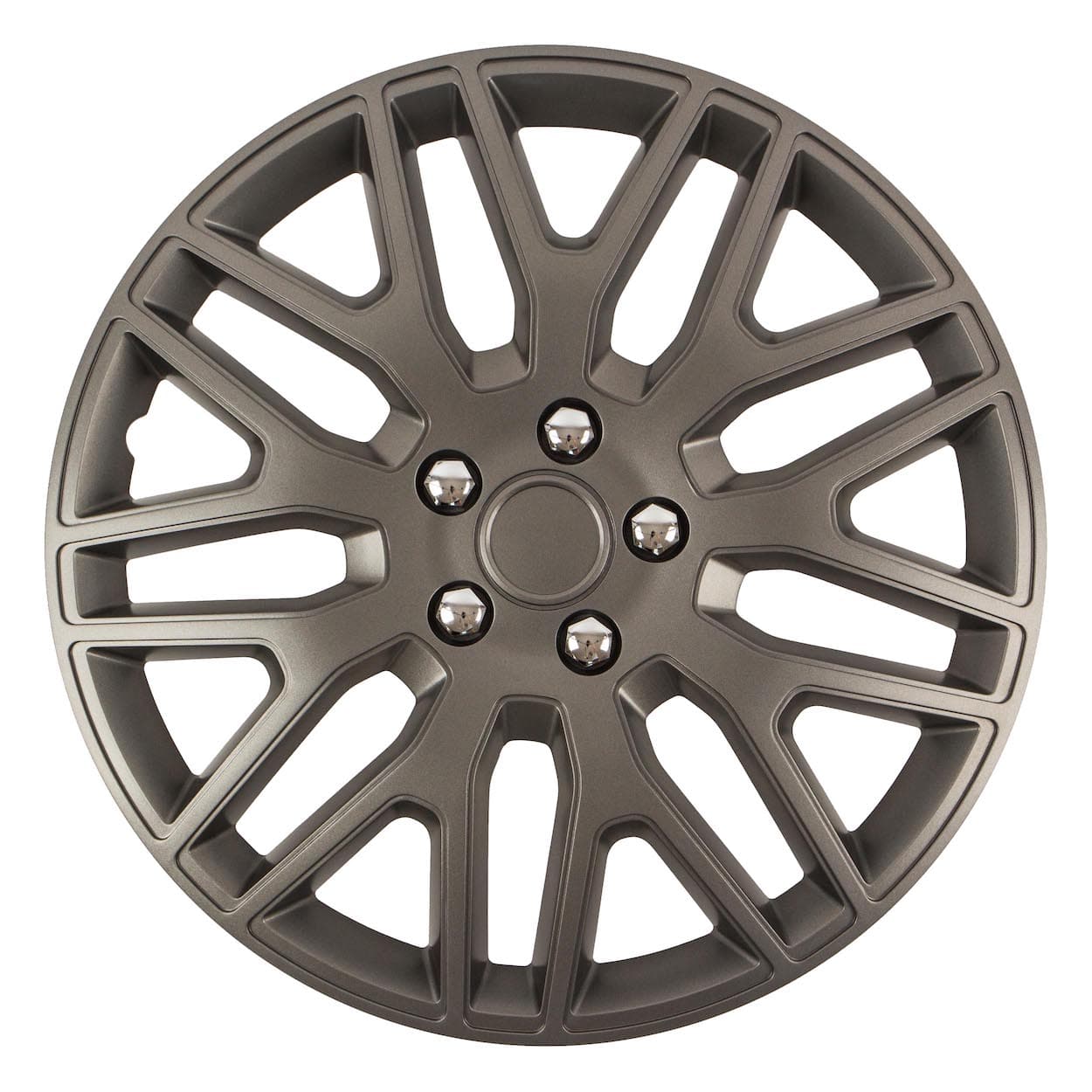 Puklica DAKAR NC 17" GRAPHITE s chrómovými skrutkami - 11283