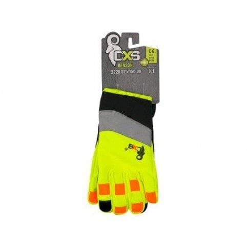 Kombinované rukavice CXS BENSON, Hi-Vis žlto-čierne, Canis