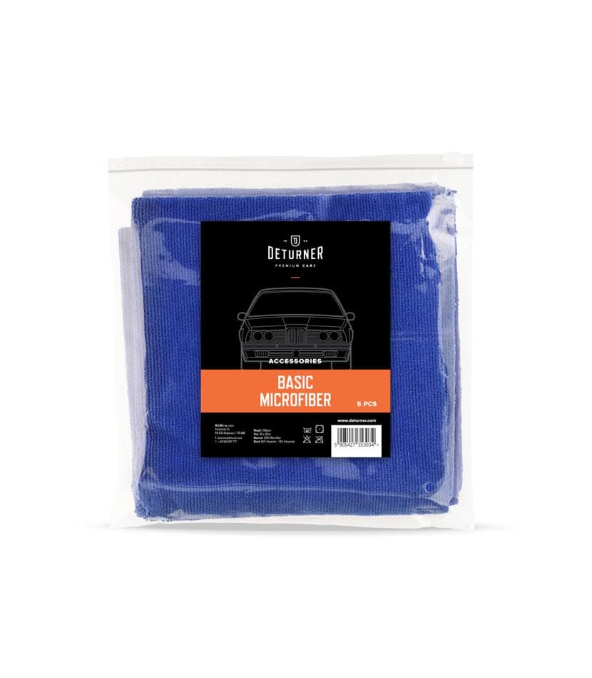 Deturner Basic Microfiber - 5 ks 350gsm mikrovláknové utierky (40 x 40 cm) BM5PCS