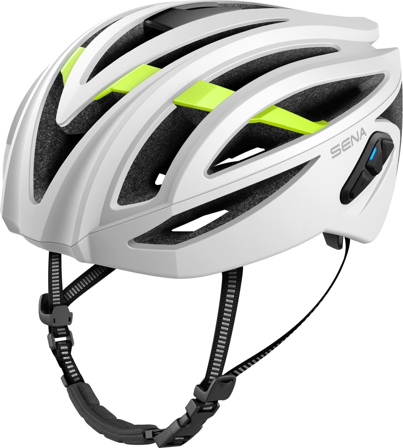 Cyklo prilba s headsetom R2 EVO (matná biela, veľ. S)