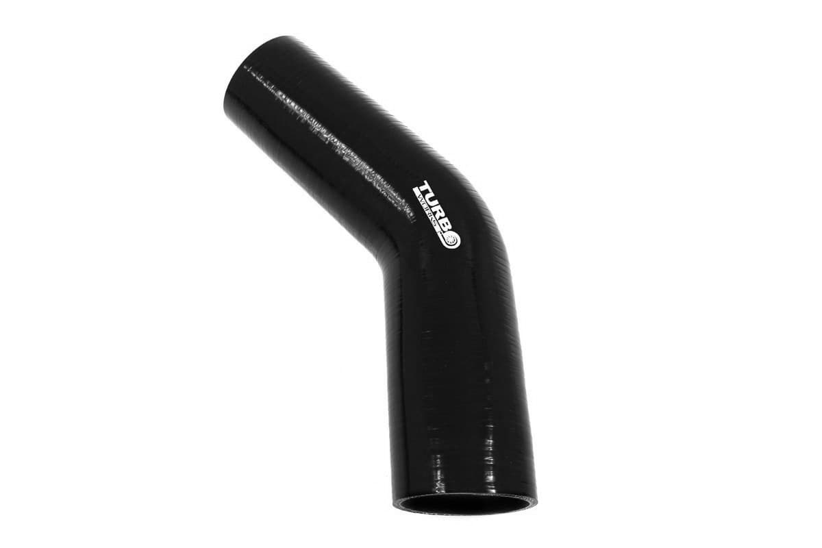 Silikónová hadica - koleno 45° Black 45 mm XL