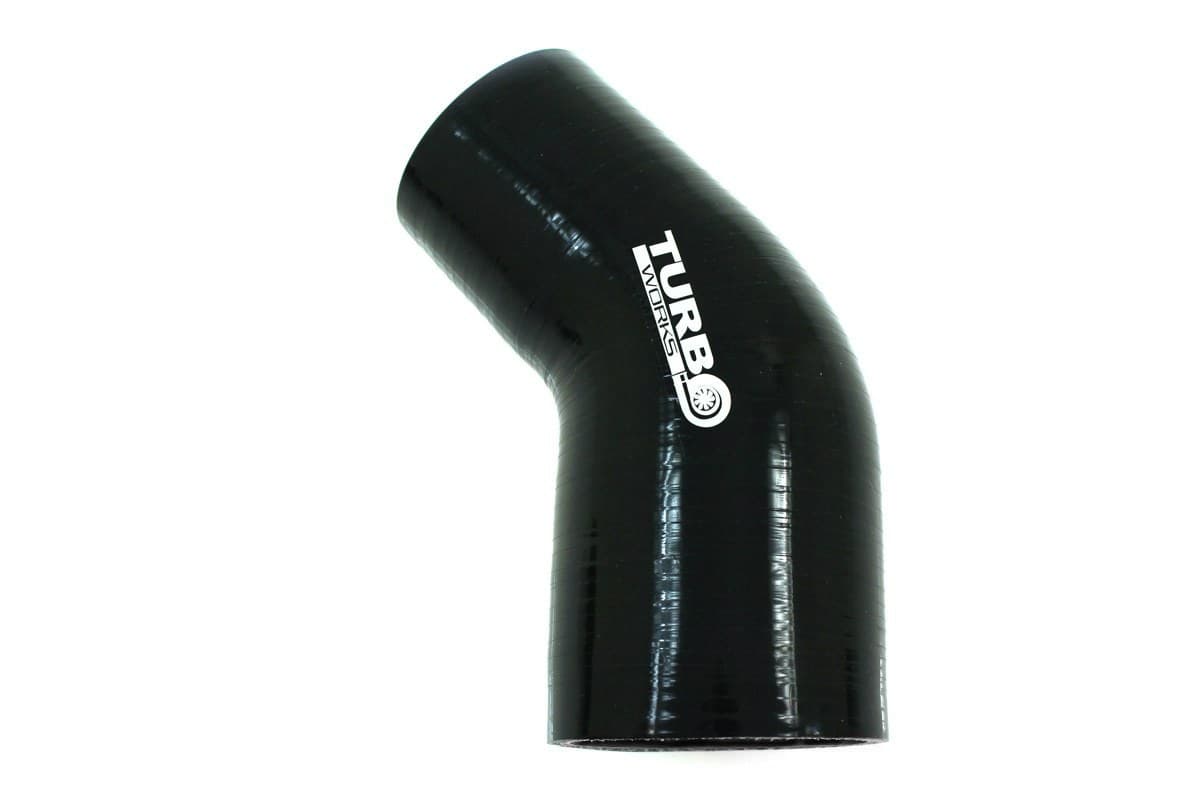 Silikónová hadica - Redukcia 45° Black 70-76 mm