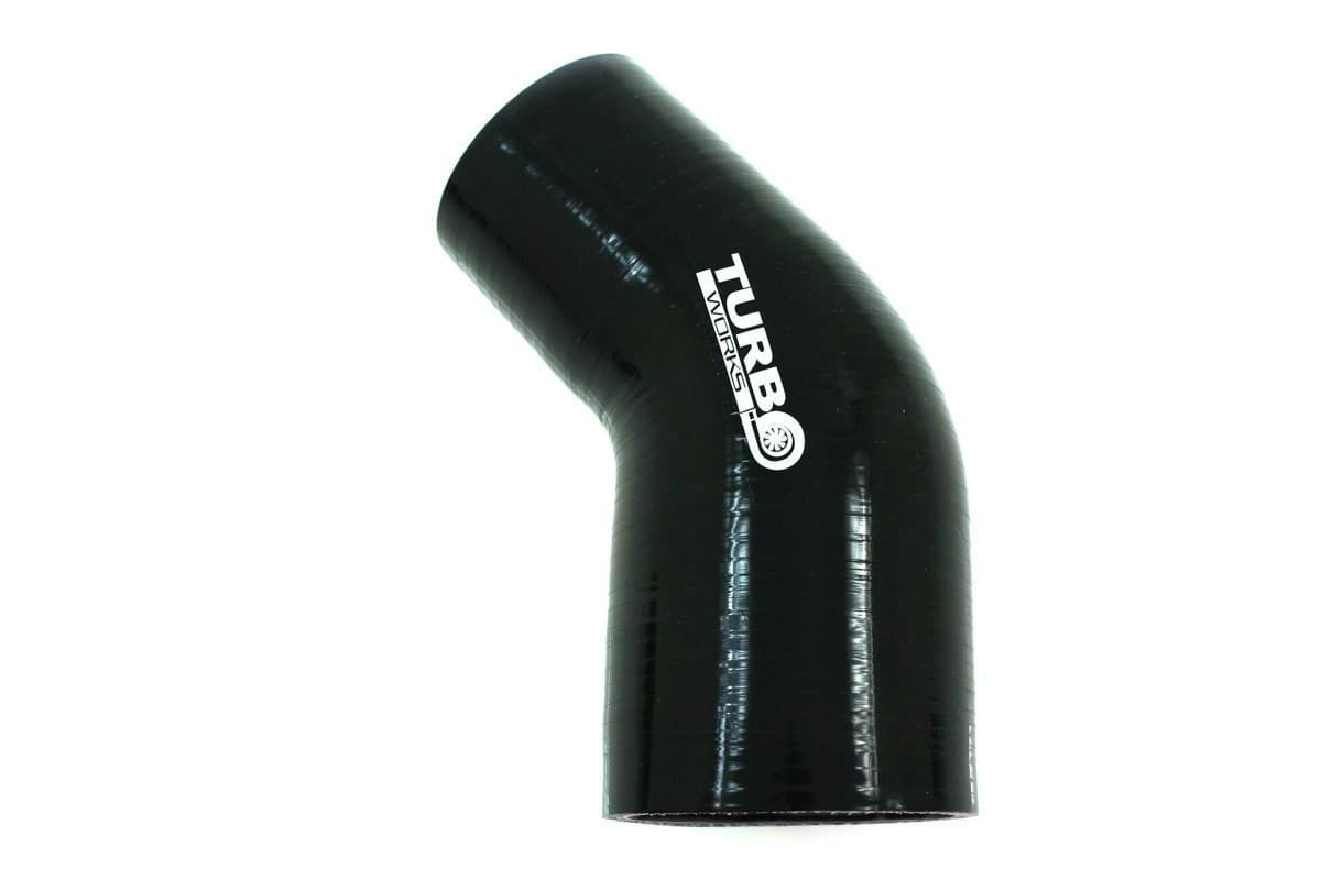 Silikónová hadica - Redukcia 45° Black 76-102 mm