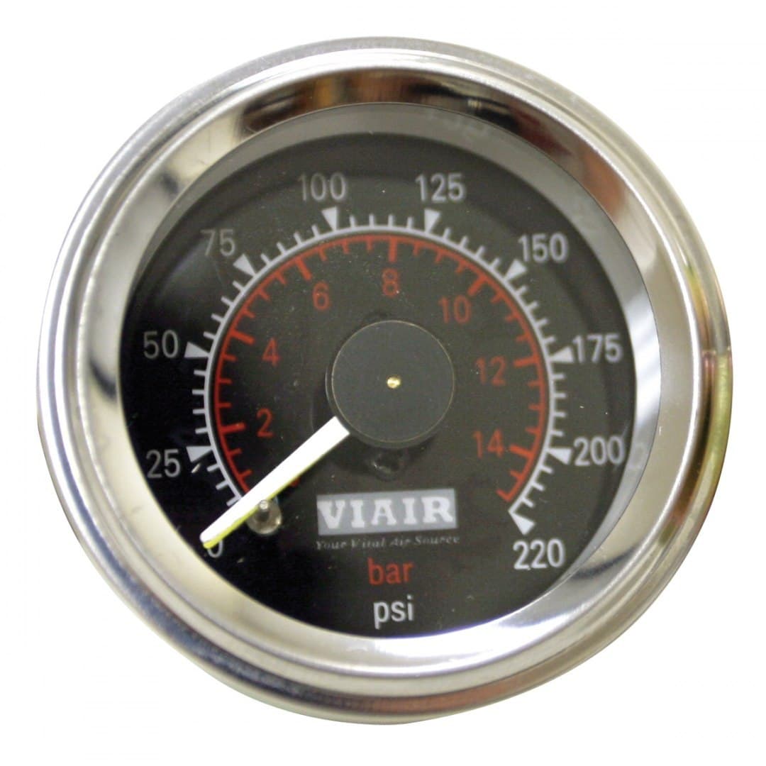 Dvojitý manometer VIAIR 2" čierny - podsvietený