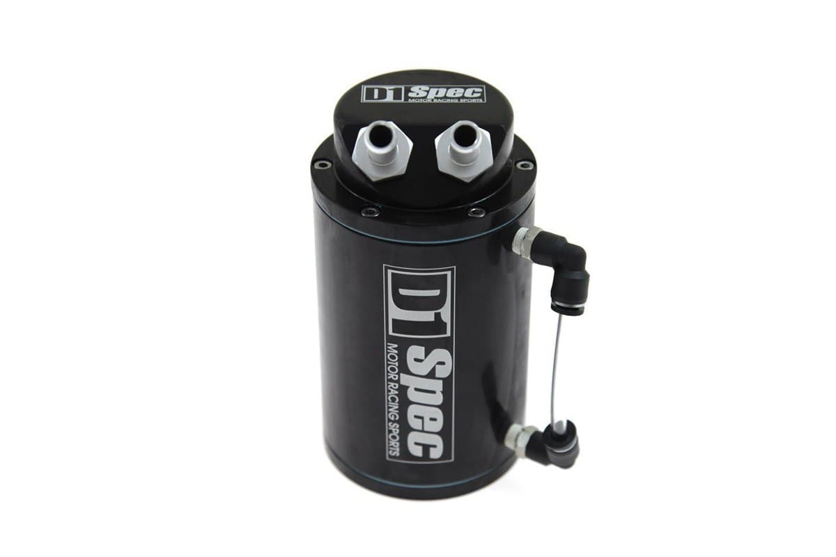 Oil catch tank 0.7L 9 mm Black