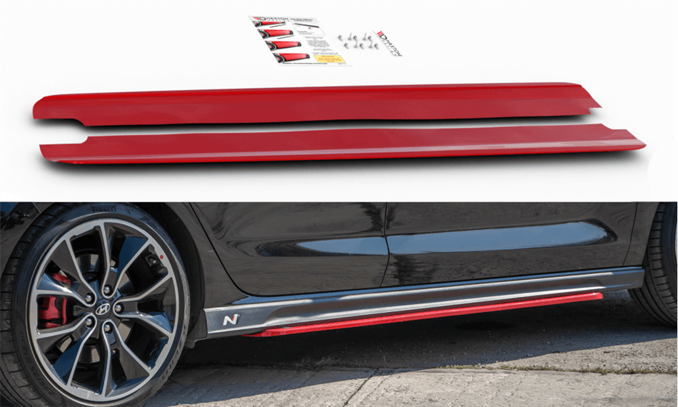 Difuzory pod bočné prahy - Hyundai, HYI303NSD2RED