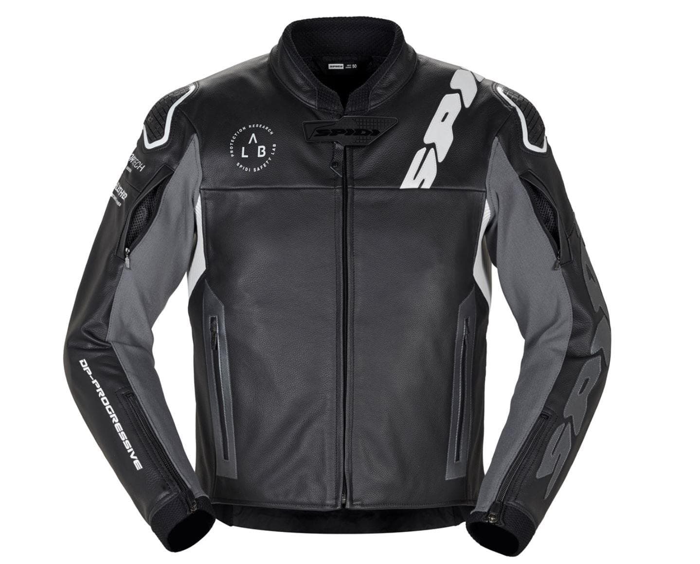 Bunda DP-PROGRESSIVE LEATHER (čierna/biela, veľ. 52)