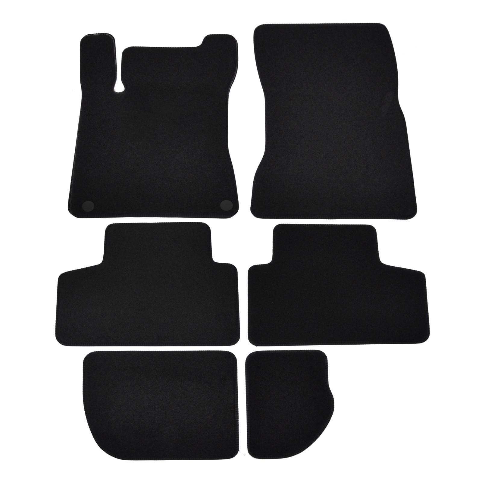 Premium black velúrové autokoberce Mercedes GLB X247 7seats 2020- 6ks