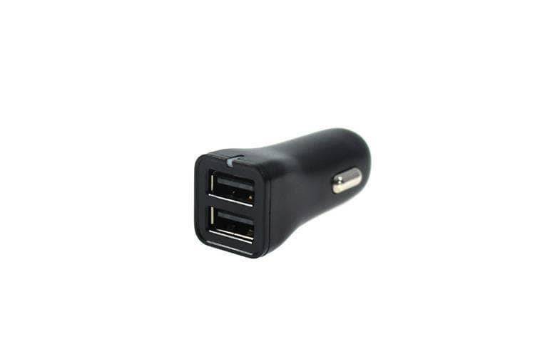 Nabíjačka do auta 12-24V 2xUSB 2.4A, čierna, Typ 1