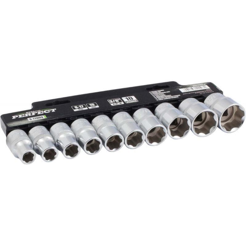 Sada nádstavcov 3/8" 3/8", 9 - 19 mm, 10 prvkov 1/6/60 - S-77009
