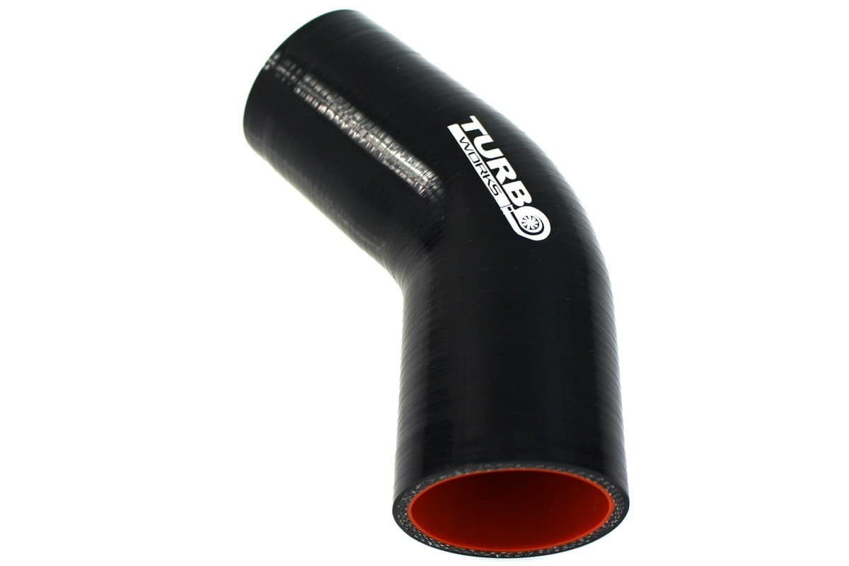 Silikónová hadica - koleno 45° Pro Black 70 mm
