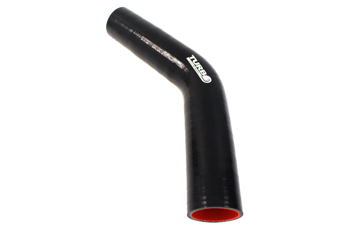 TurboWorkS Silikónová hadica - koleno 45° Pro Black 40 mm XL TW-3161